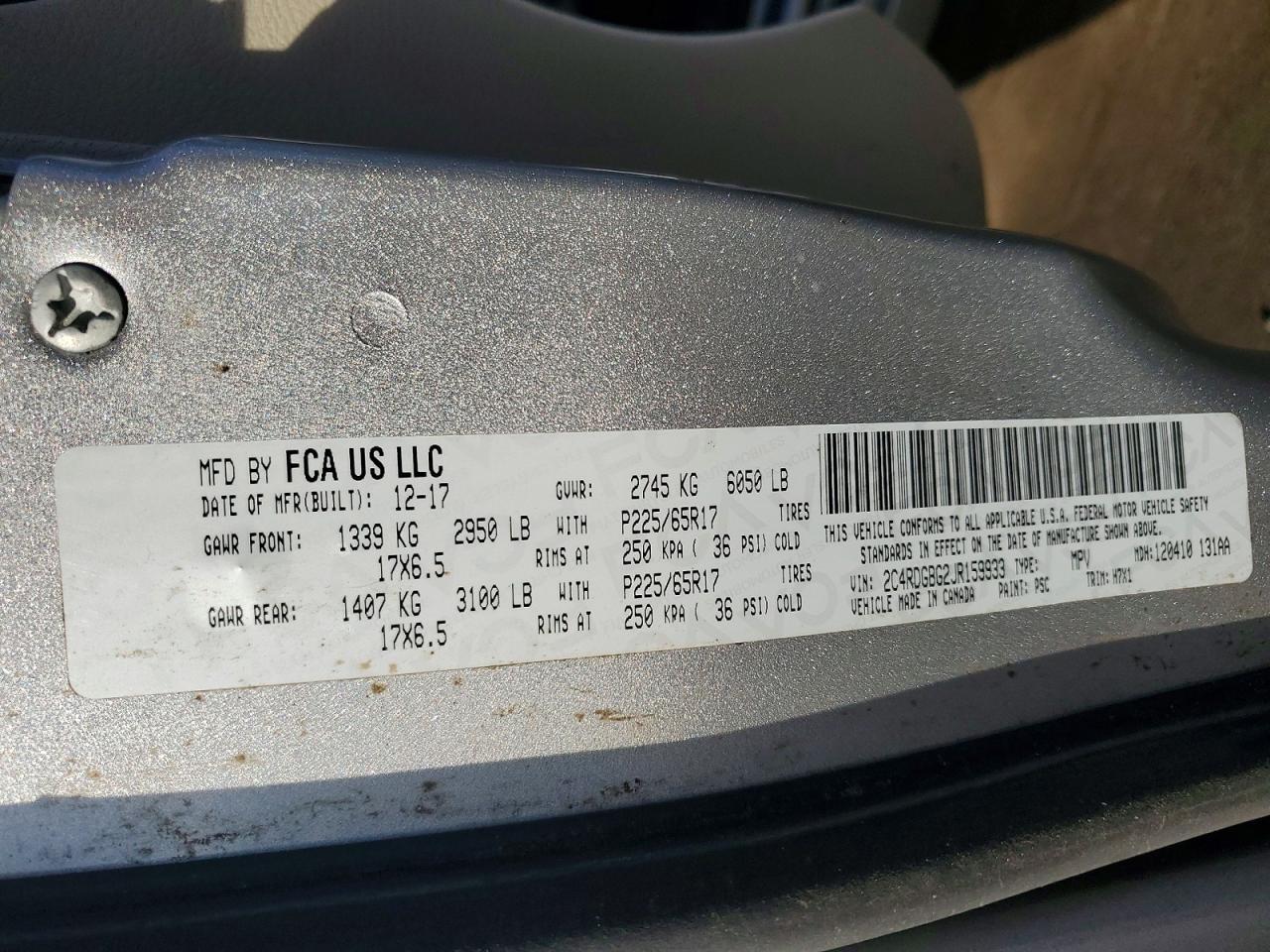 2018 Dodge Grand Caravan Se - zdjęcie 13