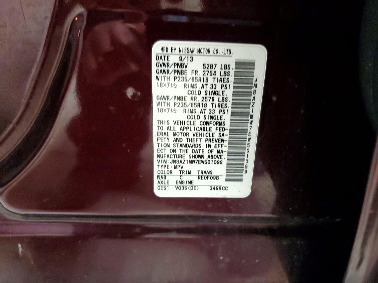 2014 Nissan Murano Sl - zdjęcie 13