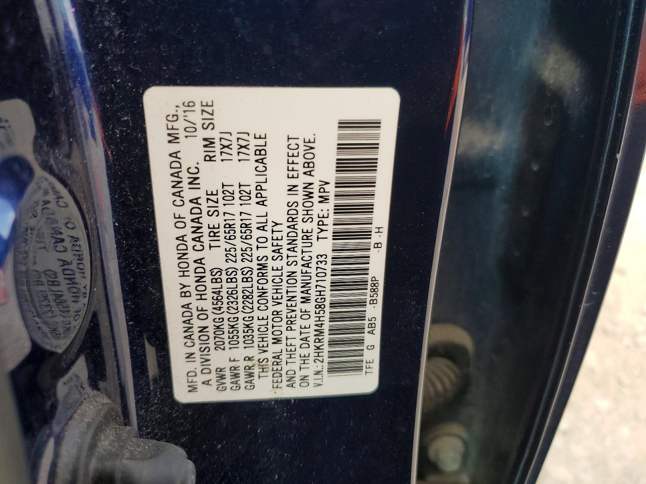 2016 Honda Cr-V Ex - zdjęcie 13