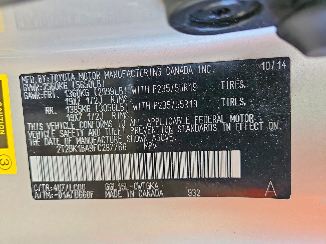 2015 Lexus Rx 350 Base - zdjęcie 13