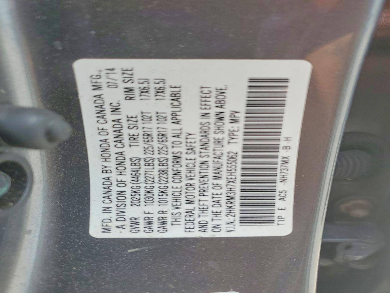 2014 Honda Cr-V Exl - zdjęcie 14