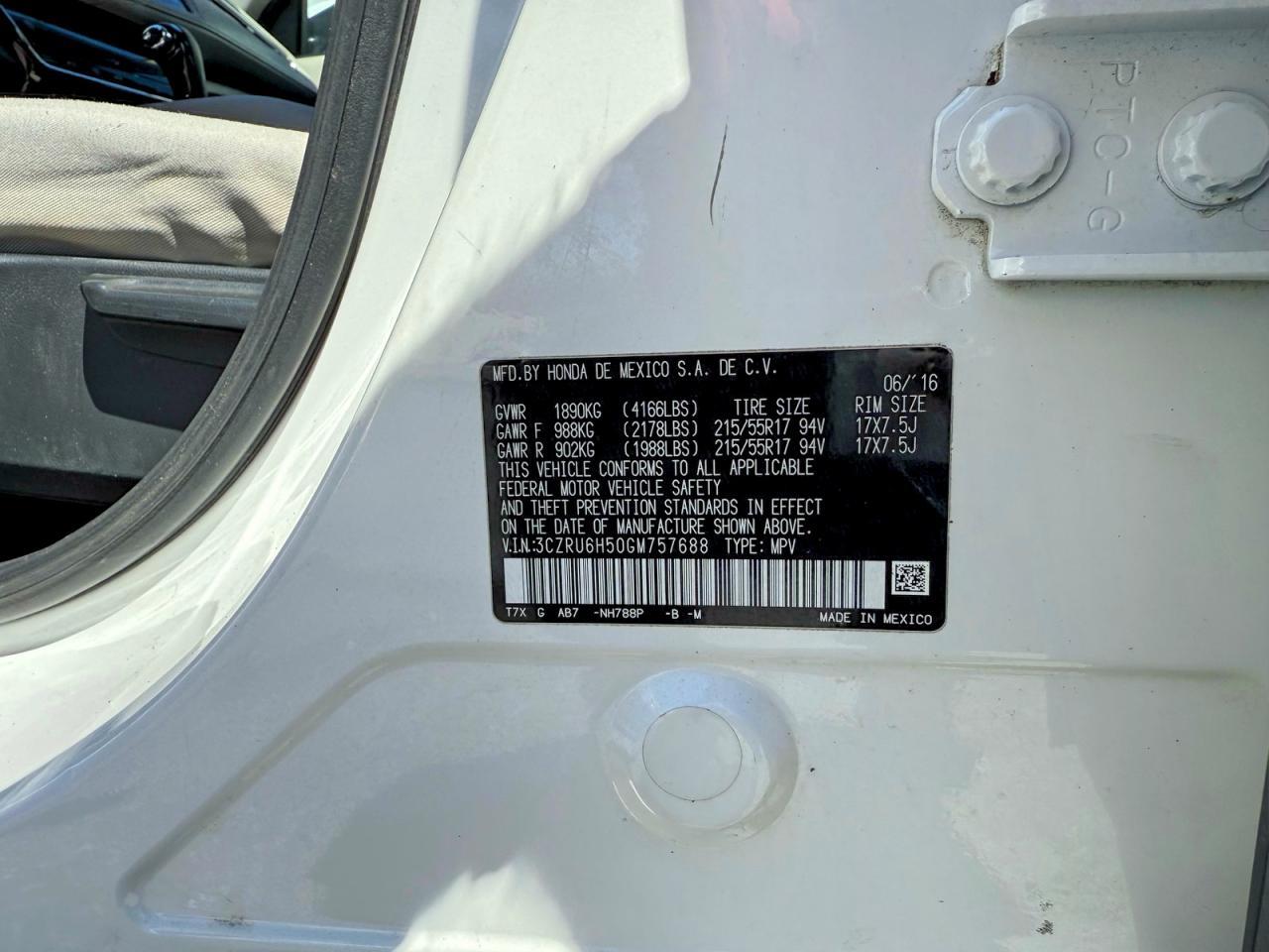 2016 Honda Hr-V Ex - zdjęcie 10