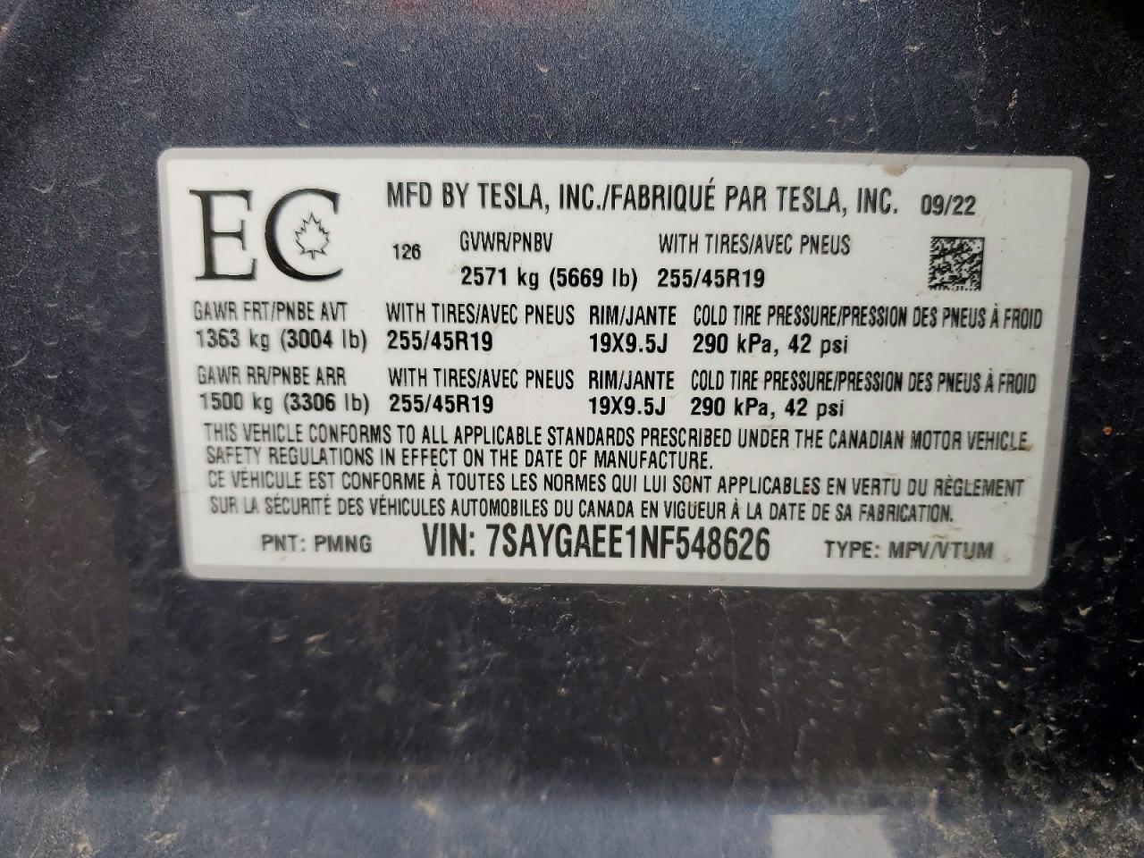 2022 Tesla Truck/Van Model Y 75D Long Range 4Dr Awd - zdjęcie 13