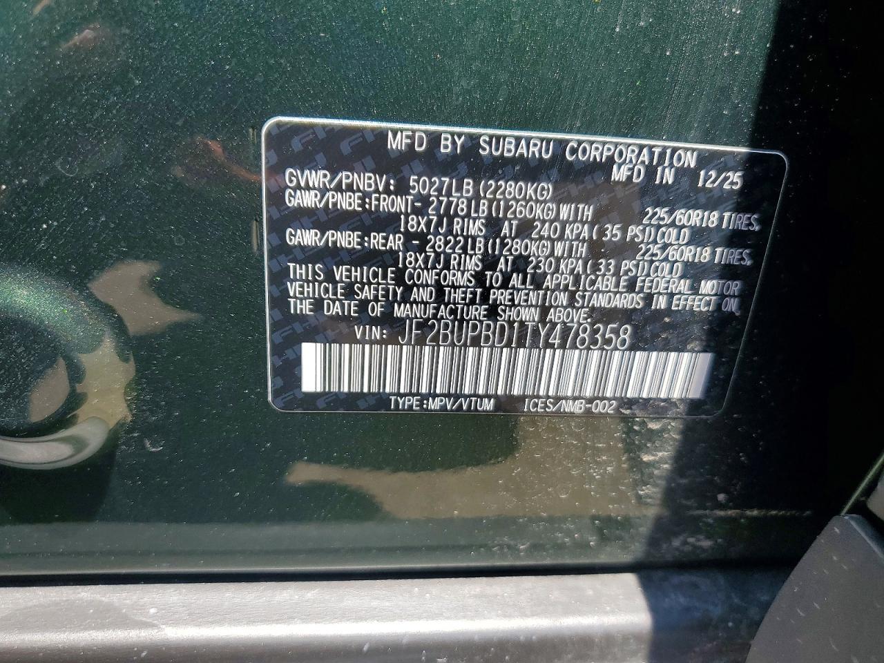 2026 Subaru Outback Premium - zdjęcie 12