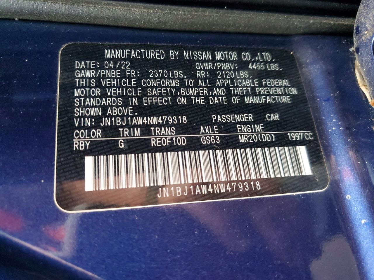 2022 Nissan Rogue Sport S - zdjęcie 14