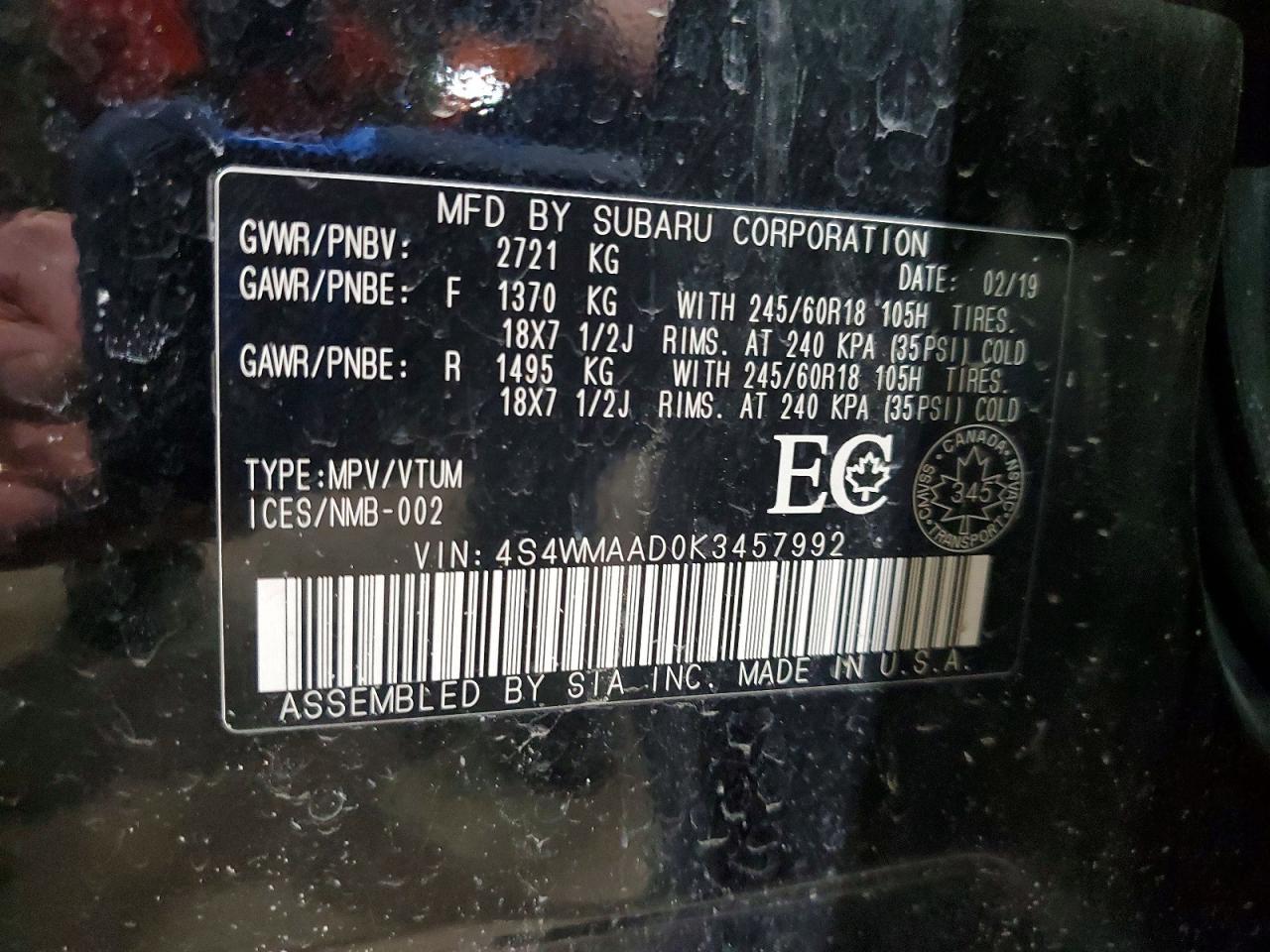 2019 Subaru Ascent Limited - zdjęcie 13