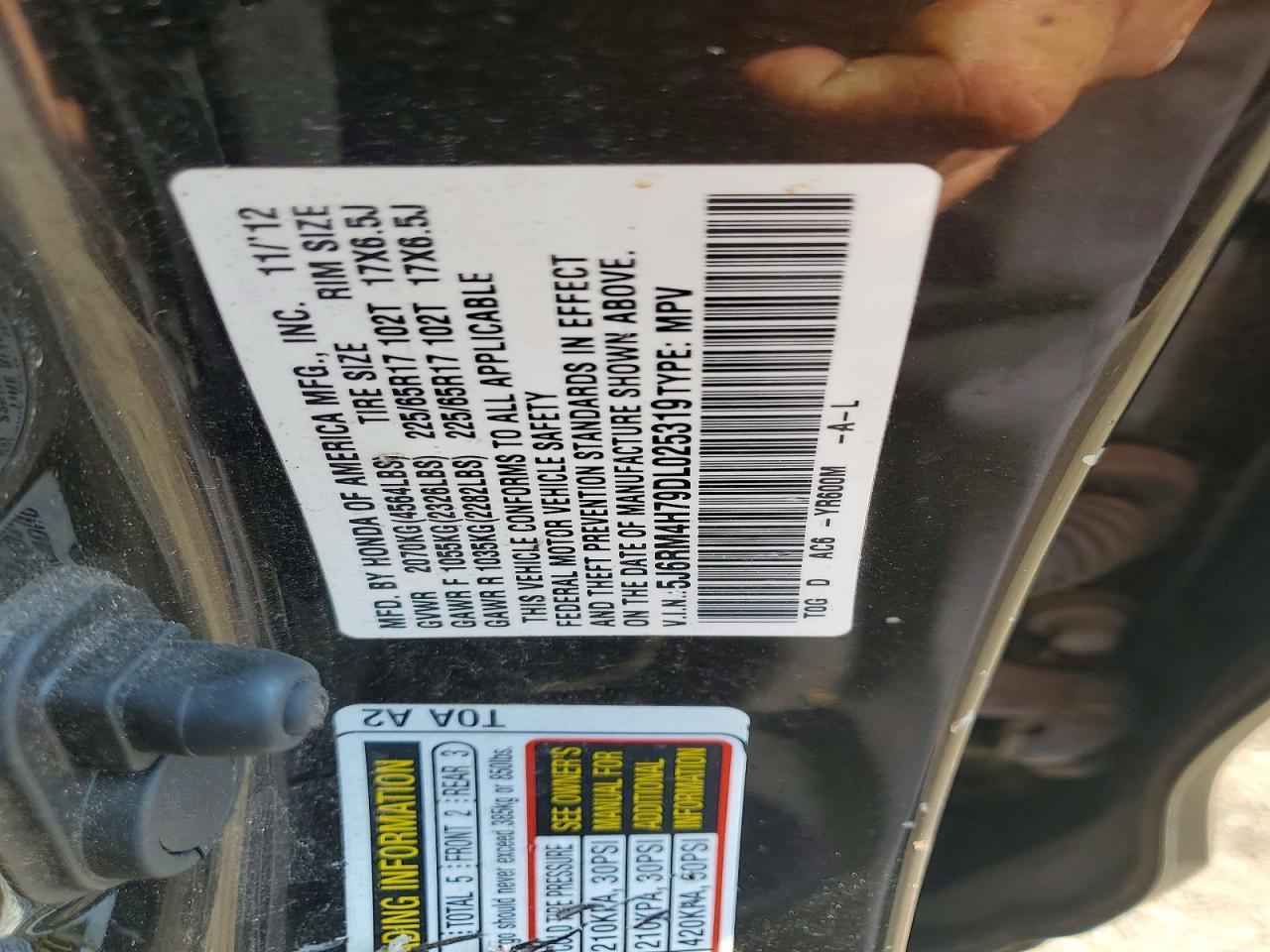 2013 Honda Cr-V Exl - zdjęcie 13