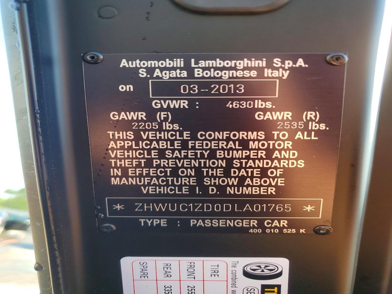 2013 Lamborghini Aventador - zdjęcie 13