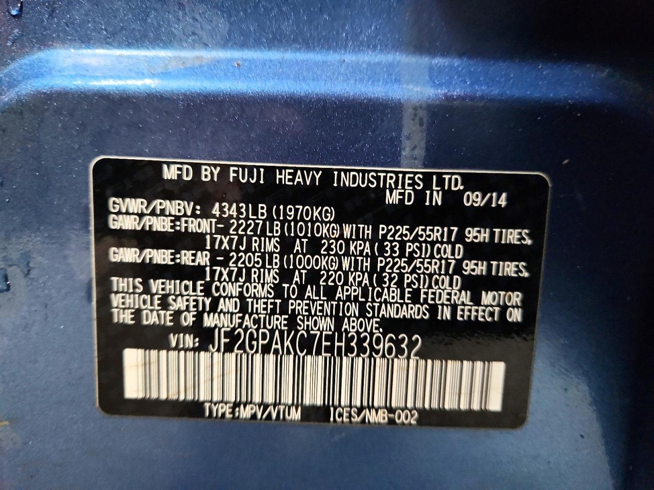 2014 Subaru Xv Crosstrek 2.0 Limited - zdjęcie 14