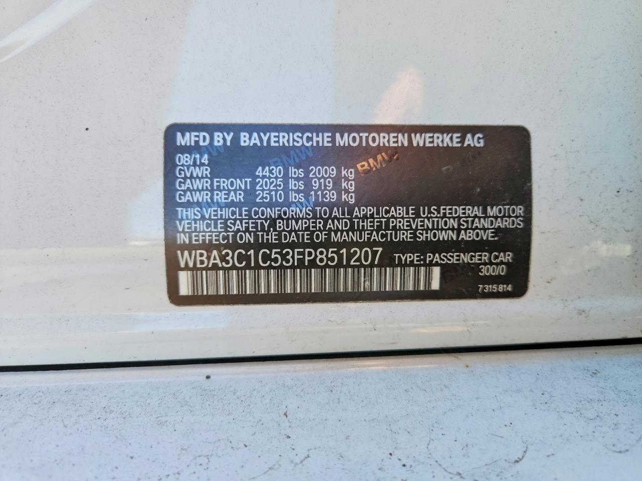 2015 BMW 328 I Sulev - zdjęcie 12