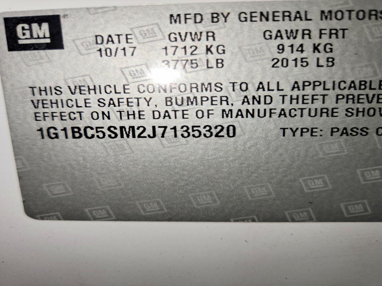 2018 Chevrolet Cruze Ls - zdjęcie 14