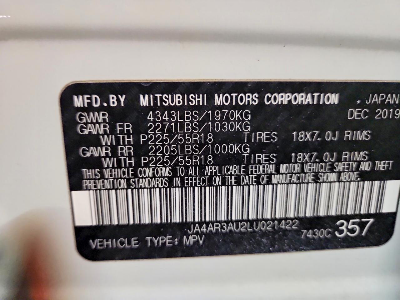 2020 Mitsubishi Outlander Sport Es - zdjęcie 14