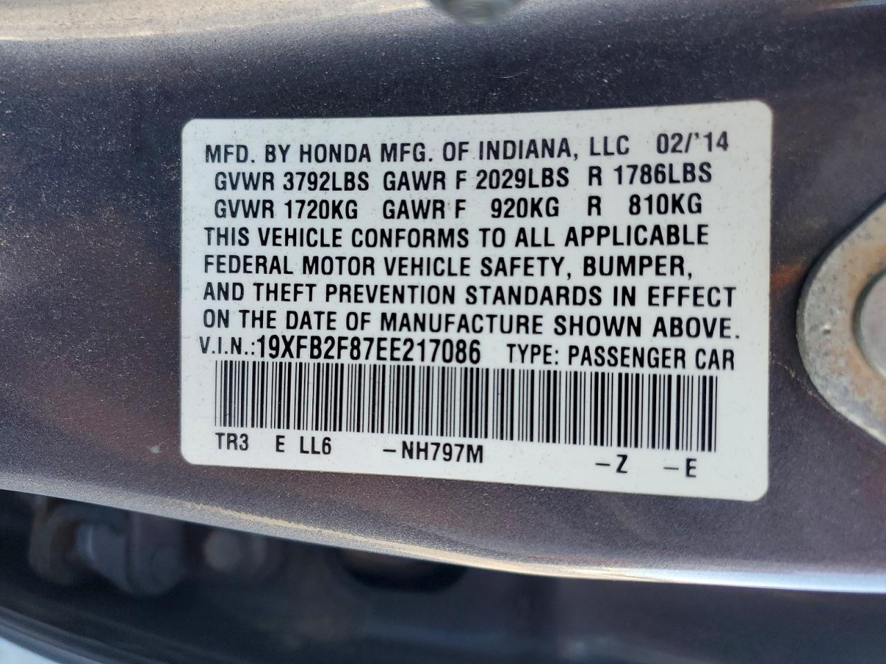 2014 Honda Civic Ex - zdjęcie 12