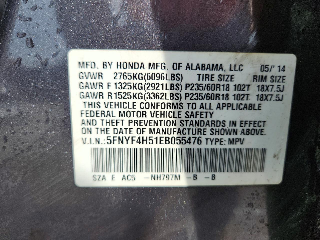 2014 Honda Pilot Exl - zdjęcie 13