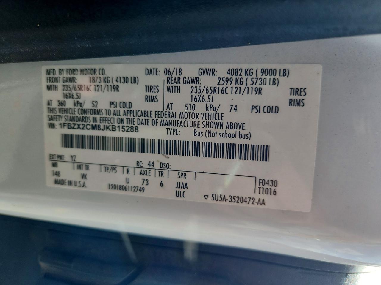 2018 Ford Transit T-350 - zdjęcie 14