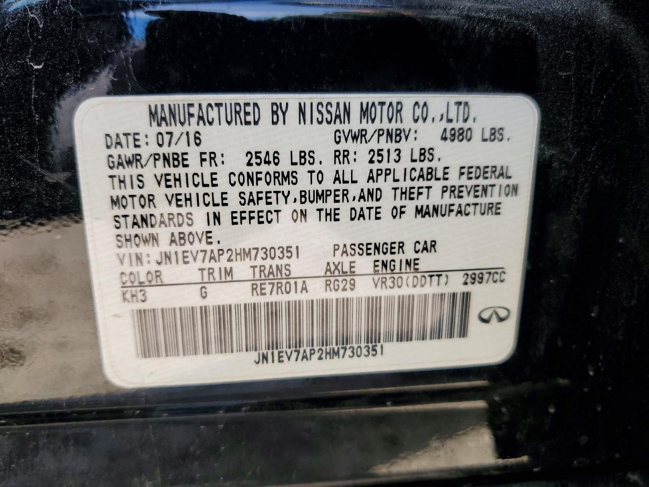 2017 Infiniti Q50 3.0T Premium - zdjęcie 13
