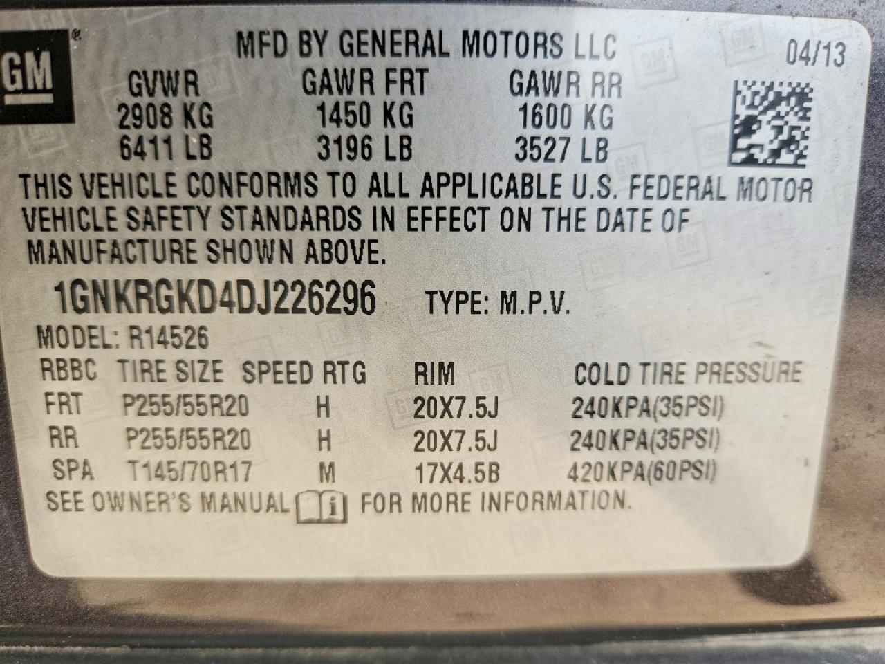 2013 Chevrolet Traverse Lt - zdjęcie 14