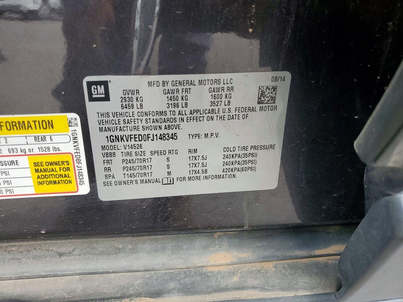 2015 Chevrolet Traverse Ls - zdjęcie 13