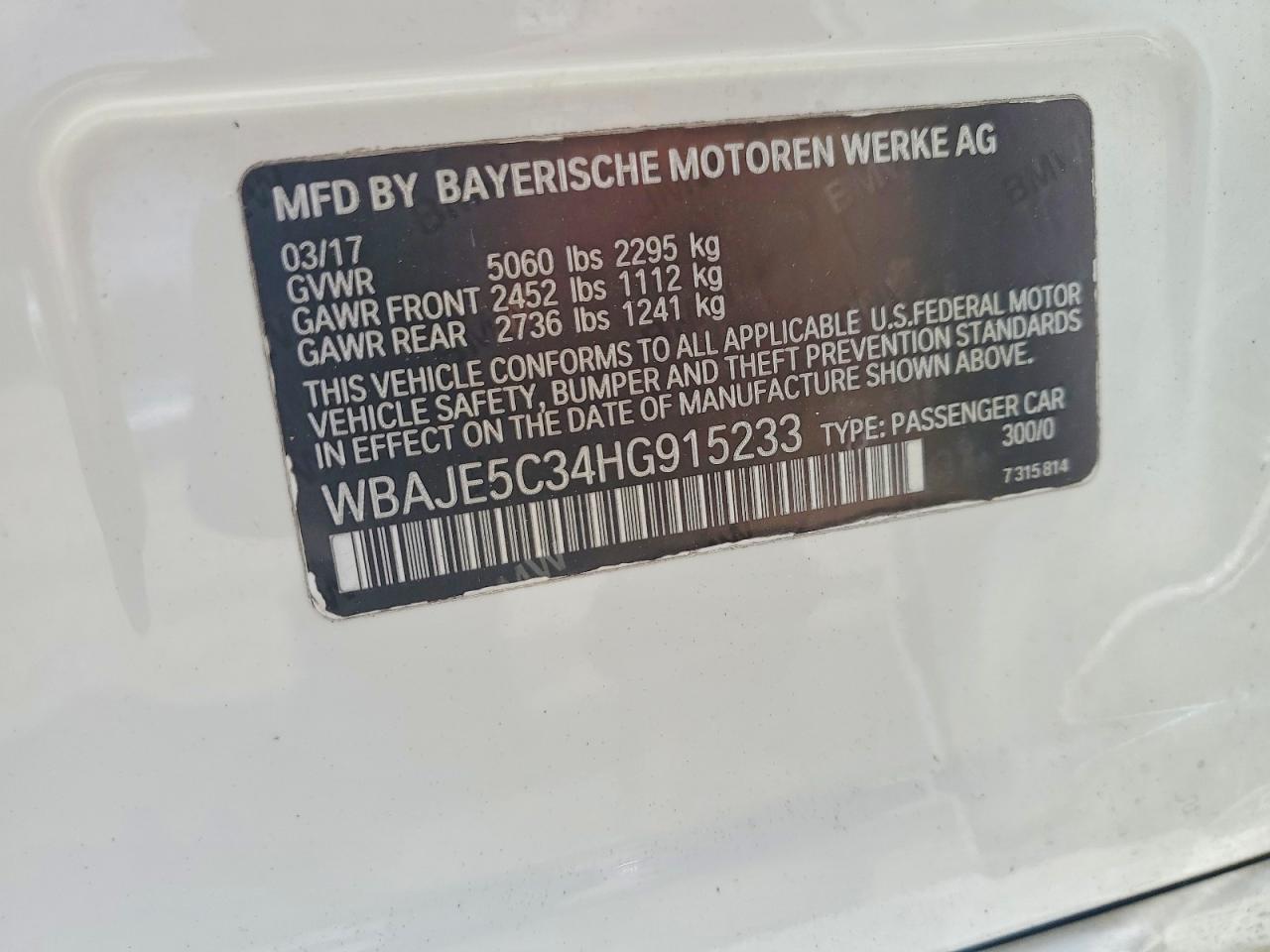 2017 BMW 540 I - zdjęcie 12
