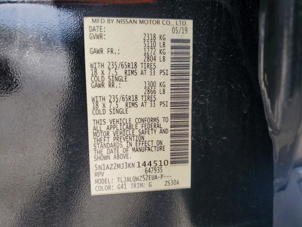 2019 Nissan Murano Sv - zdjęcie 13