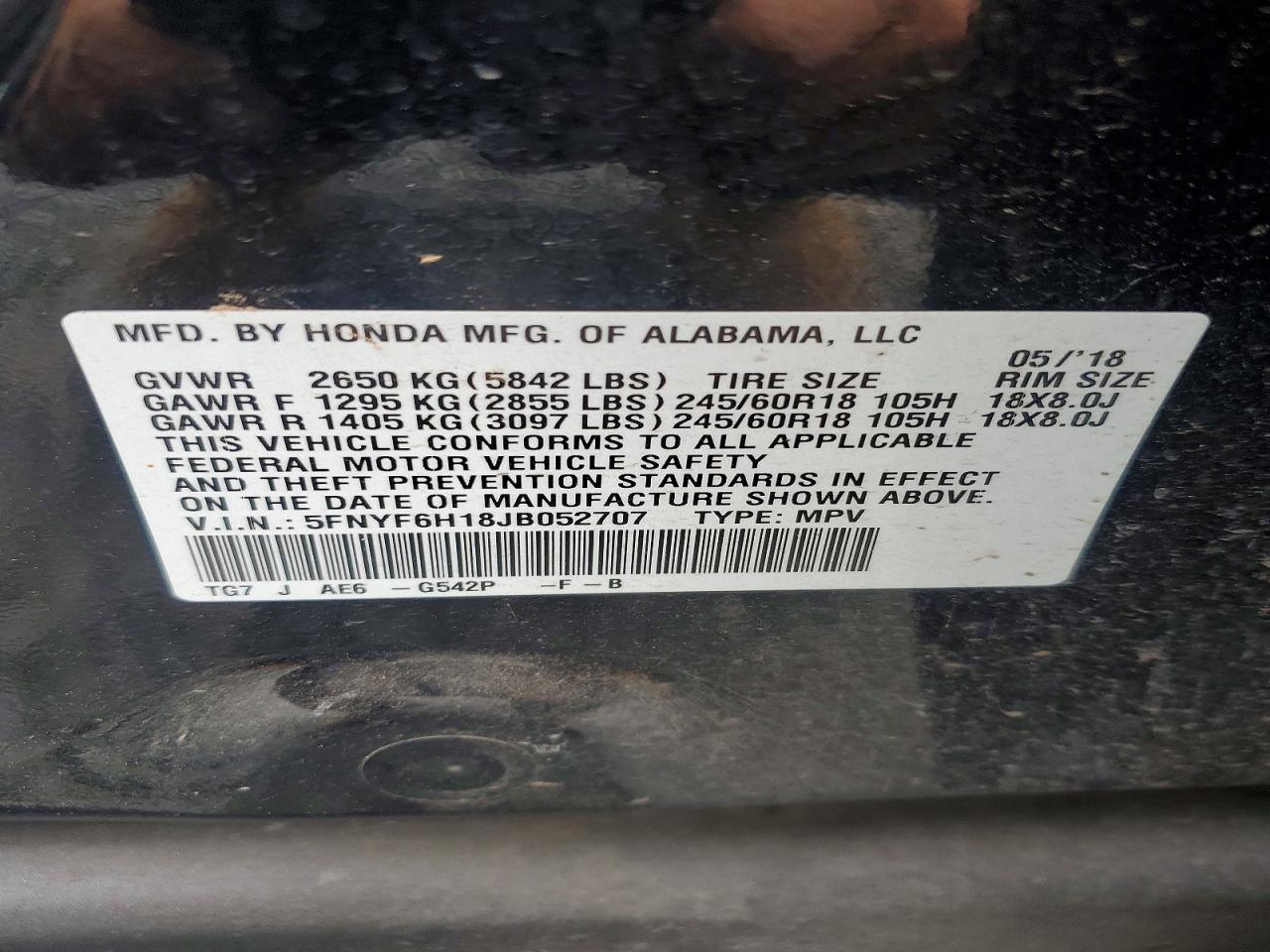 2018 Honda Pilot Lx - zdjęcie 14