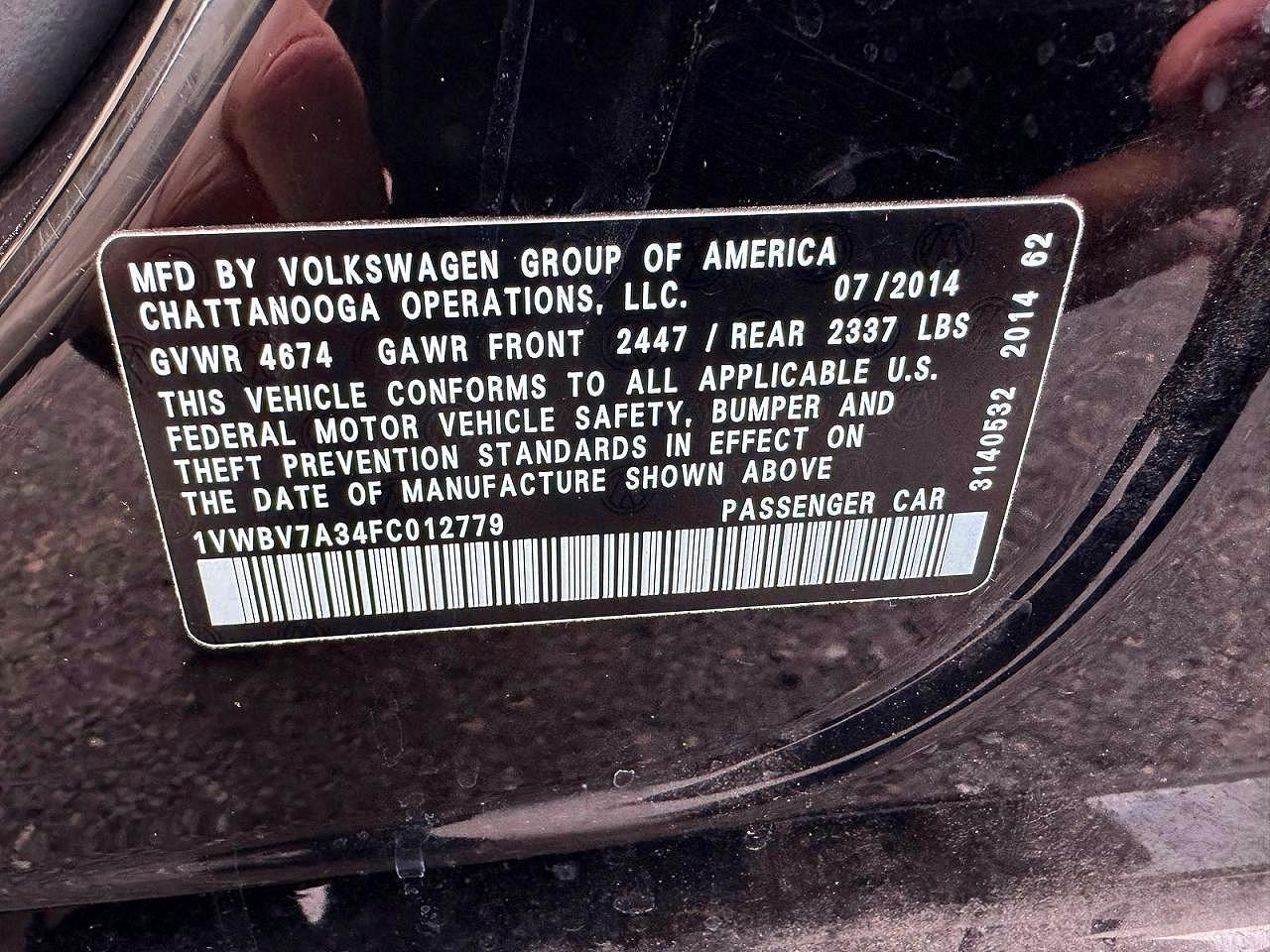 2015 Volkswagen Passat Se - zdjęcie 10