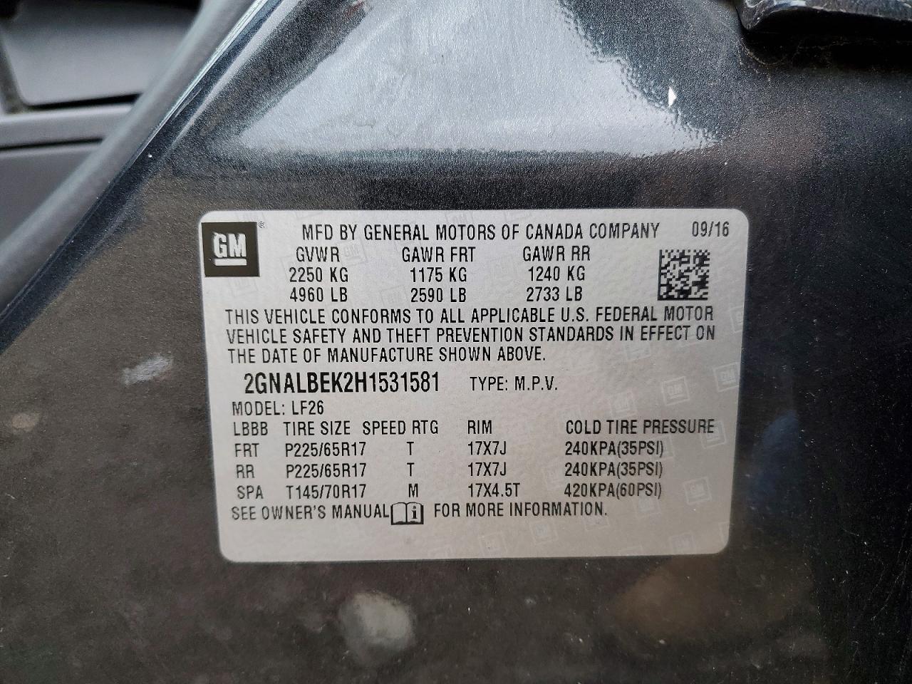 2017 Chevrolet Equinox Ls - zdjęcie 13