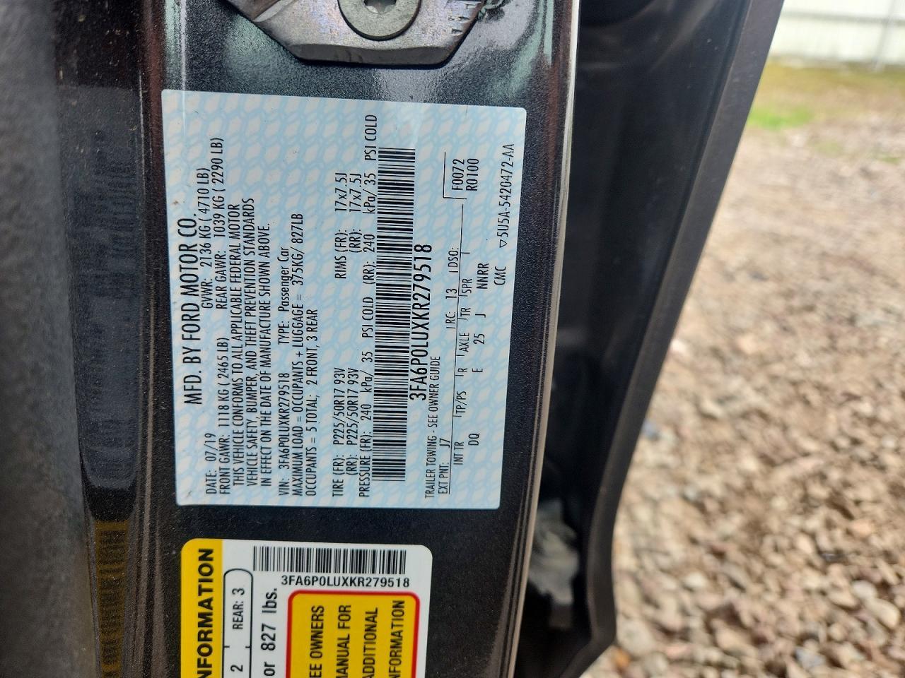2019 Ford Fusion Se - zdjęcie 12