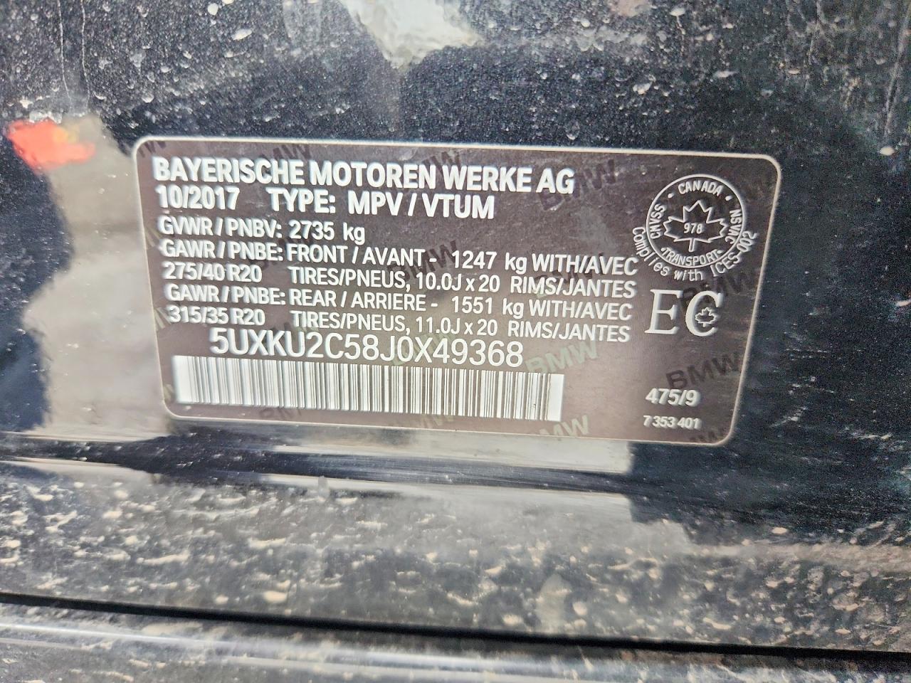 2018 BMW X6 xDrive35I - zdjęcie 12