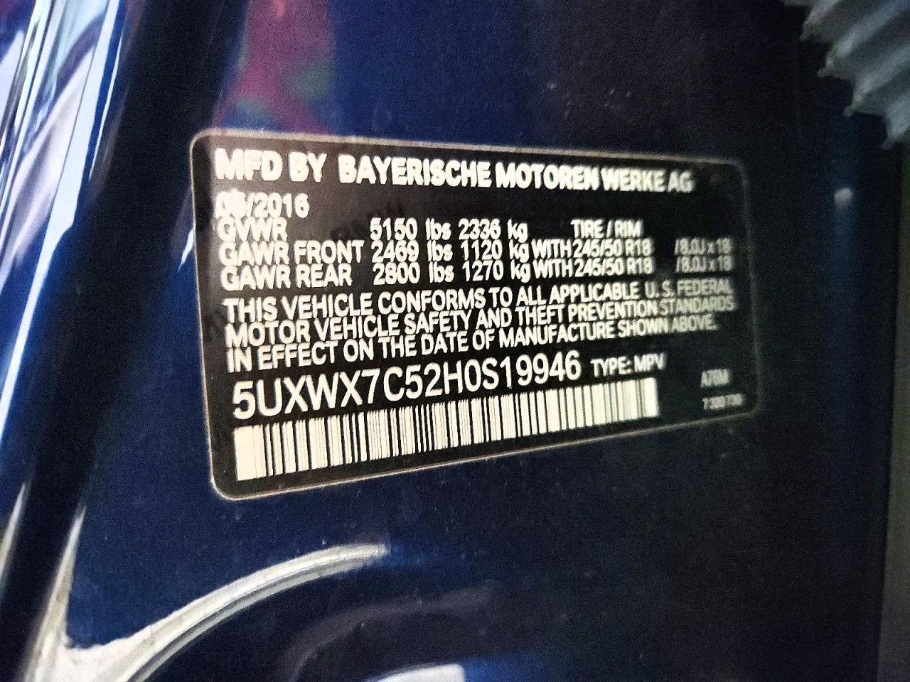 2017 BMW X3 xDrive35I - zdjęcie 13