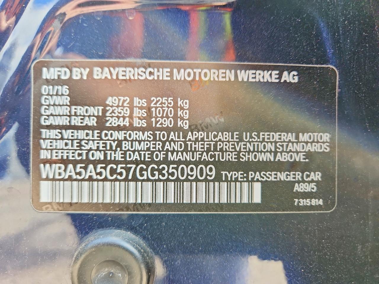 2016 BMW 528 I - zdjęcie 12
