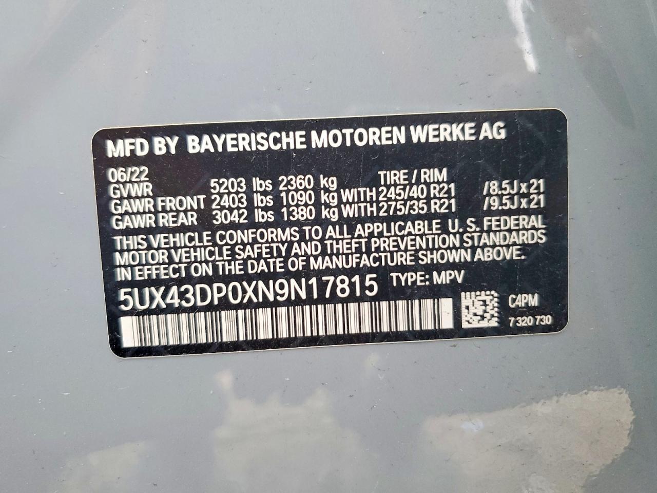 2022 BMW X3 Sdrive30I - zdjęcie 13