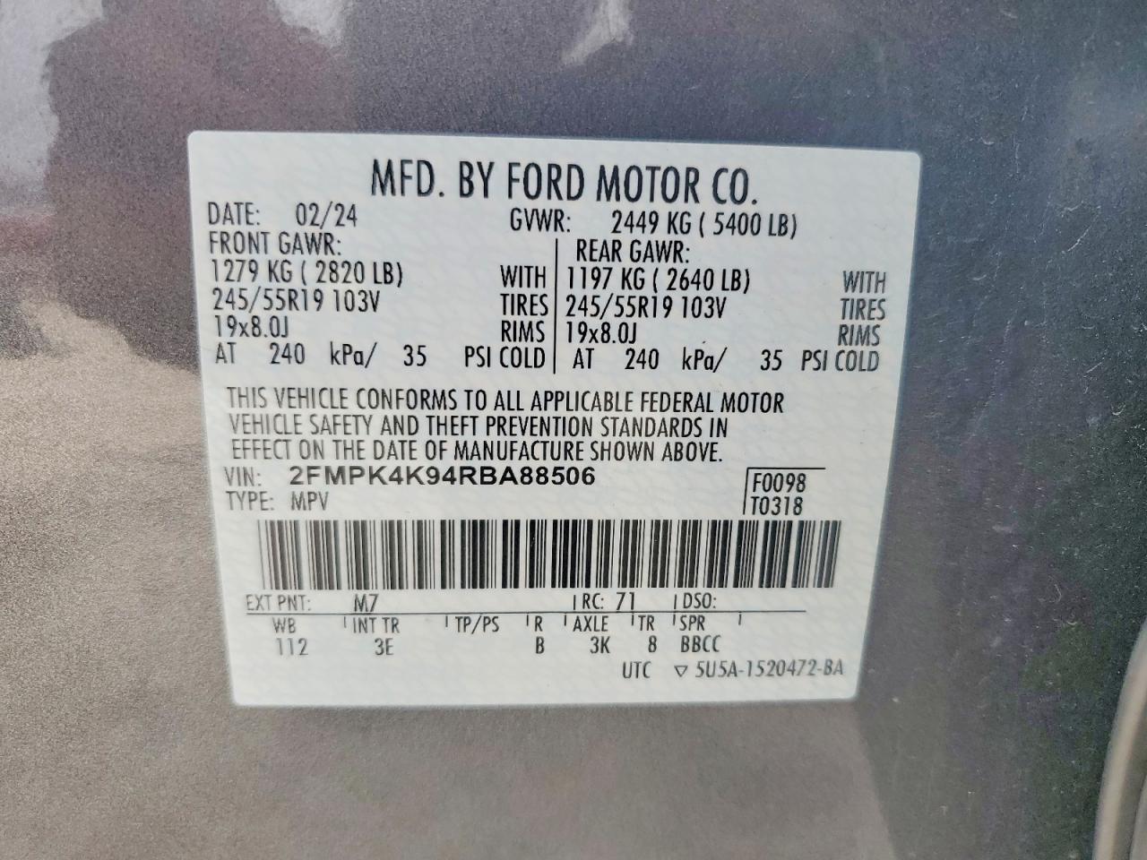 2024 Ford Edge Titanium - zdjęcie 13