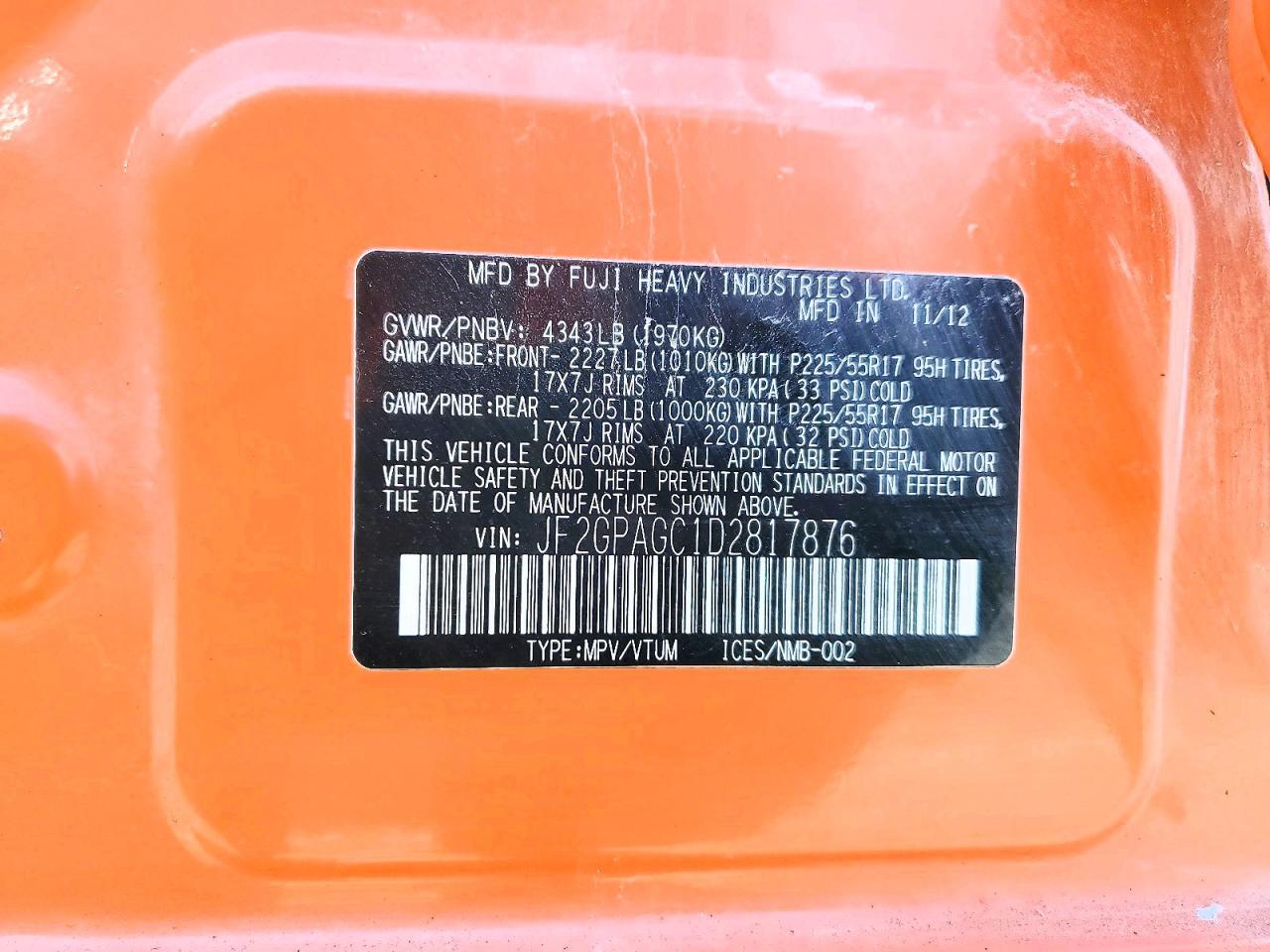 2013 Subaru Xv Crosstrek 2.0 Limited - zdjęcie 12