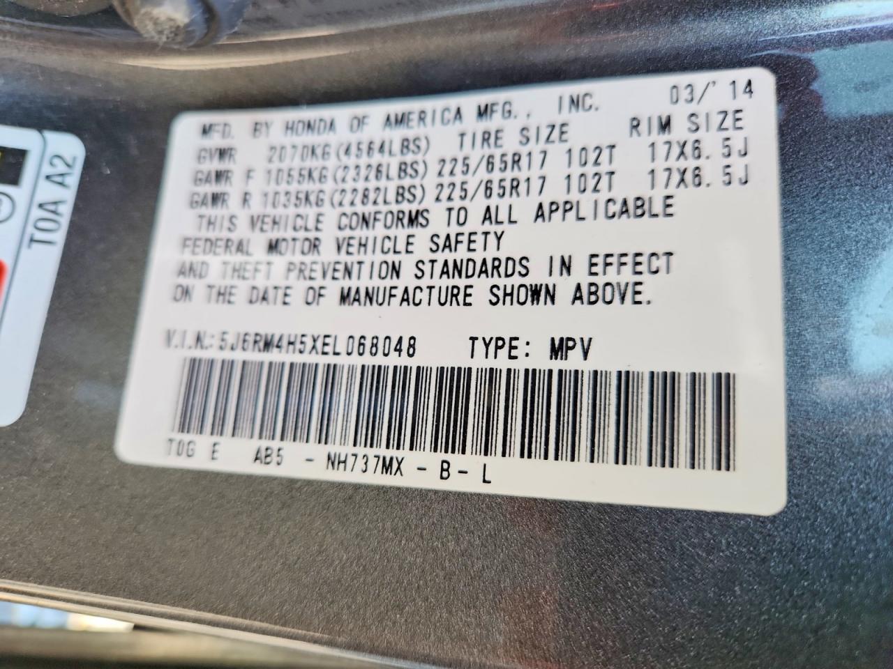 2014 Honda Cr-V Ex - zdjęcie 13