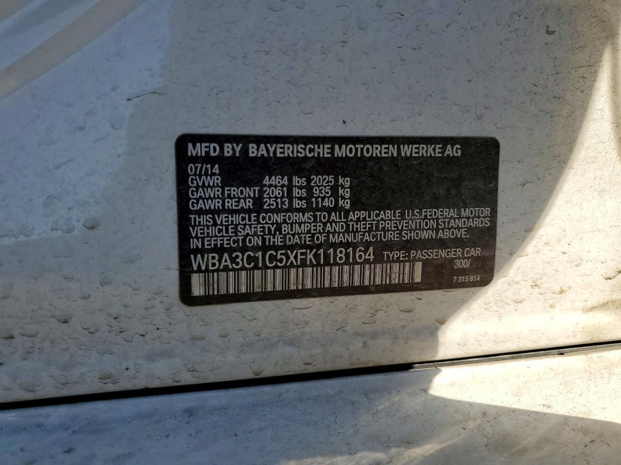 2015 BMW 328 I Sulev - zdjęcie 12