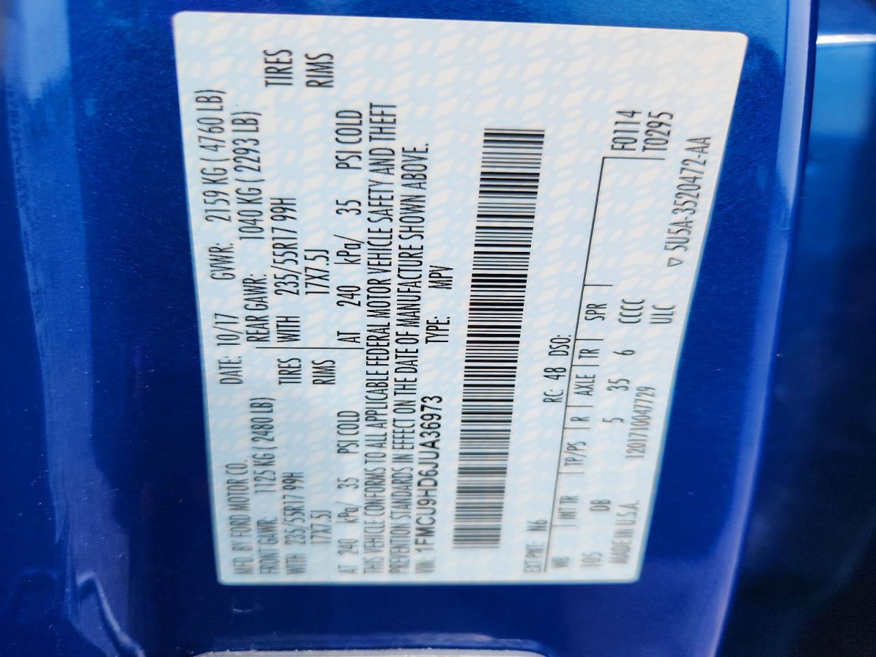 2018 Ford Escape Sel - zdjęcie 12