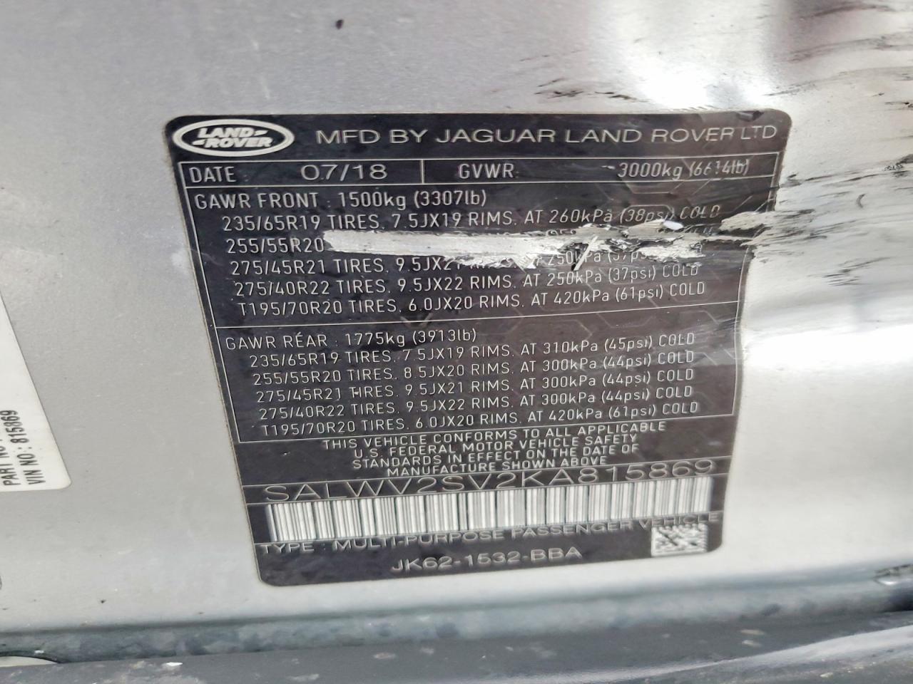 2019 Land Rover Range Rover Sport Hse Dynamic - zdjęcie 12
