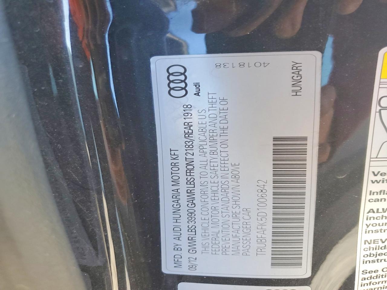 2013 Audi Tt Premium Plus - zdjęcie 12