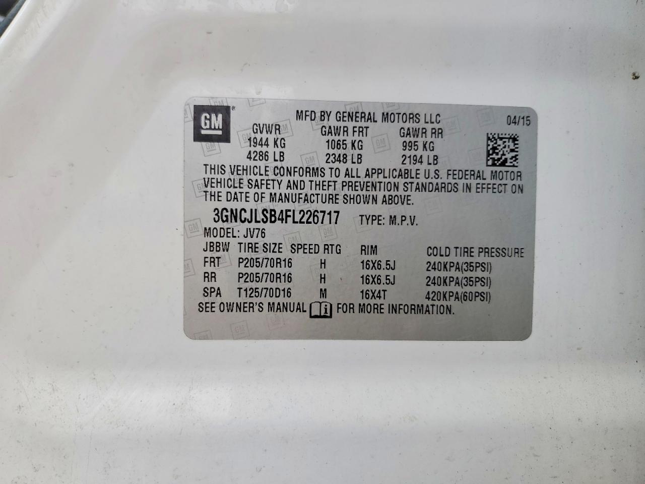 2015 Chevrolet Trax 1Lt - zdjęcie 13
