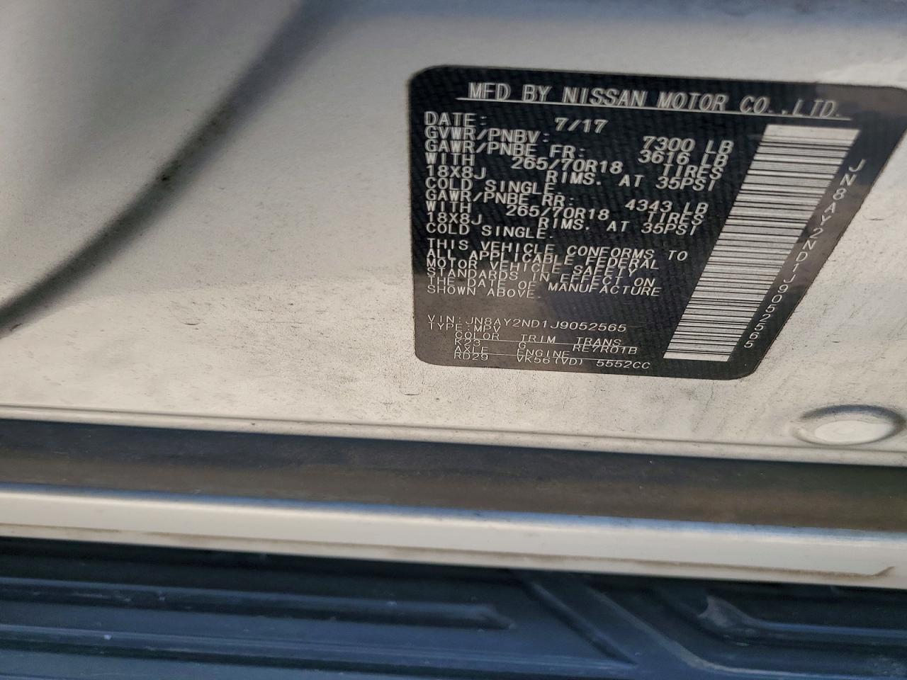 2018 Nissan Armada Sv - zdjęcie 12