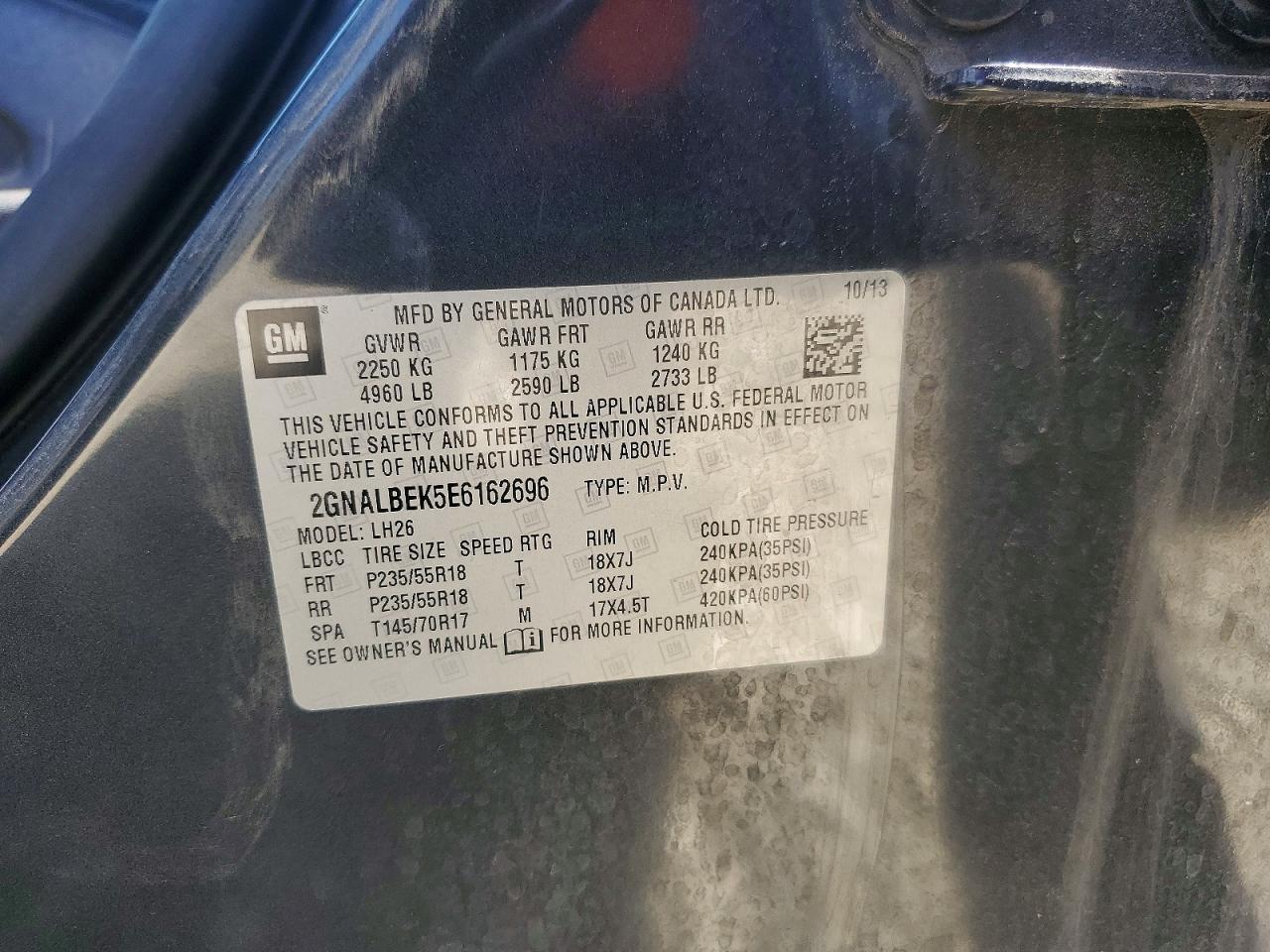 2014 Chevrolet Equinox Lt - zdjęcie 14