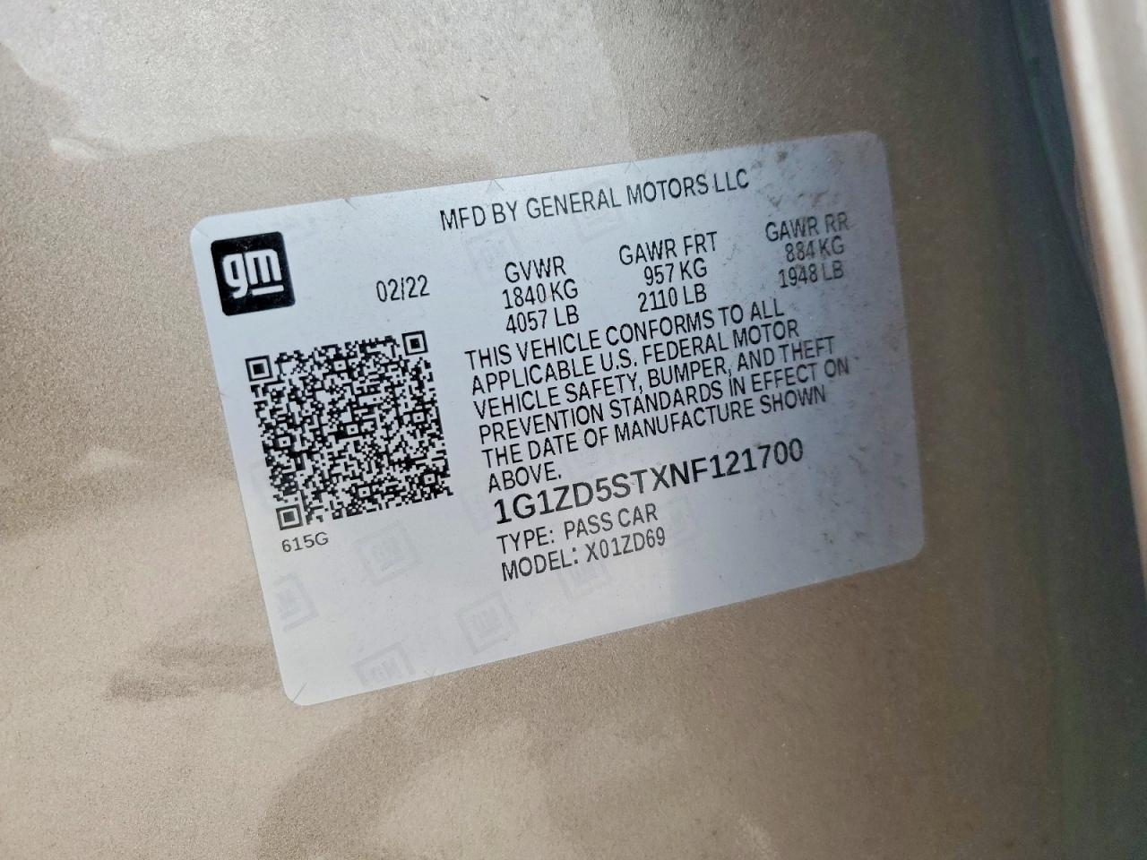 2022 Chevrolet Malibu - zdjęcie 13