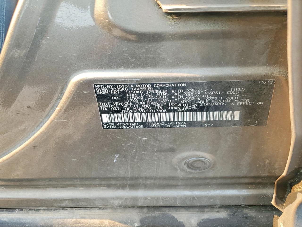 2013 Toyota Rav4 Le - zdjęcie 13