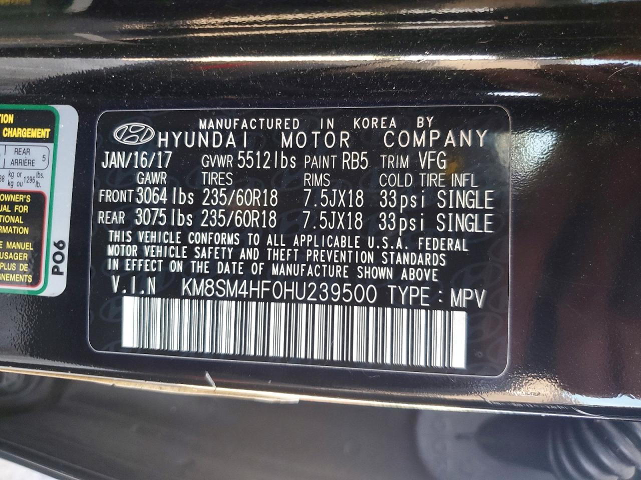 2017 Hyundai Santa Fe Se - zdjęcie 13
