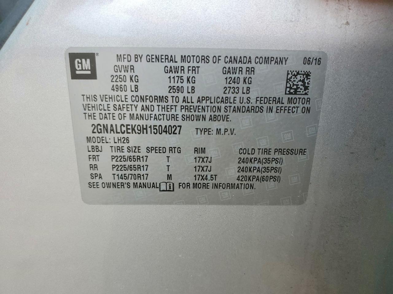 2017 Chevrolet Equinox Lt - zdjęcie 12