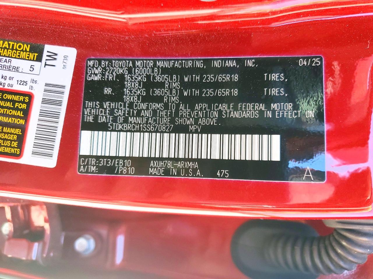 2025 Toyota Highlander Hybrid Xle - zdjęcie 13