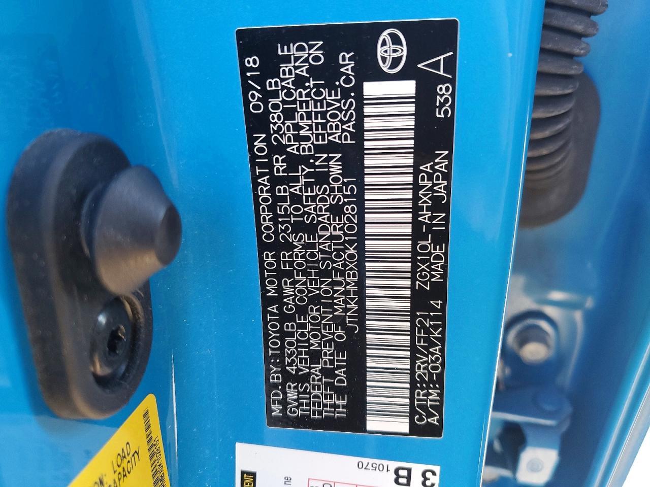 2019 Toyota C-Hr Xle - zdjęcie 13