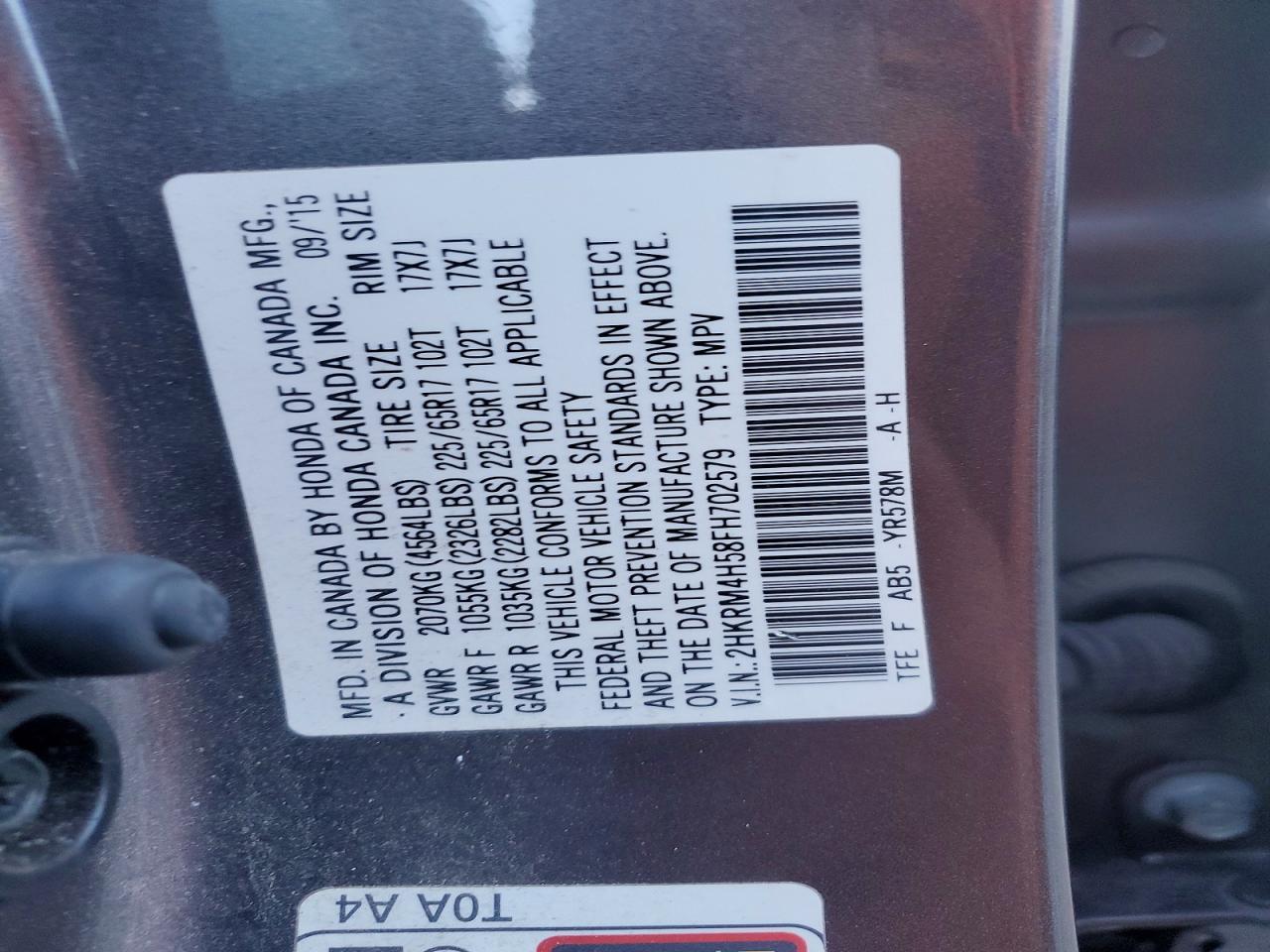 2015 Honda Cr-V Ex - zdjęcie 13