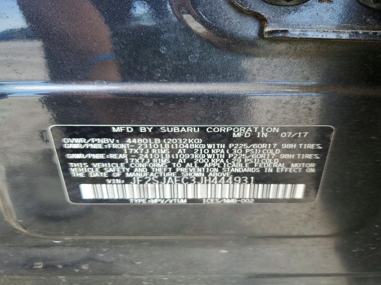 2018 Subaru Forester 2.5I Premium - zdjęcie 13